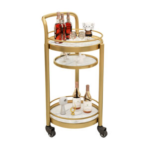Wheeled wine carts, modern bar carts with wine racks, industrial beverage rolling kitchen service carts with storage devices, and metal and wooden microwave beverage carts are suitable for family restaurants